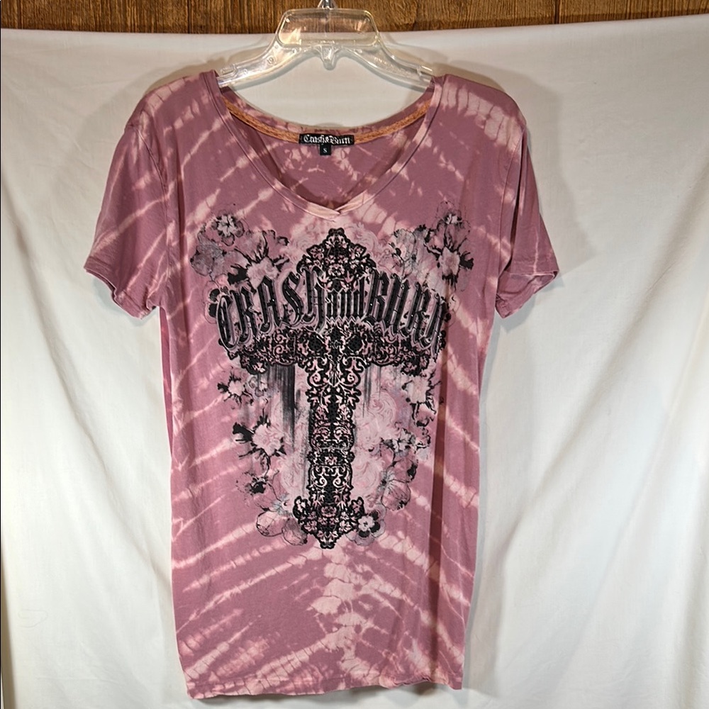Crash & Burn Pink Short Sleeve Tee